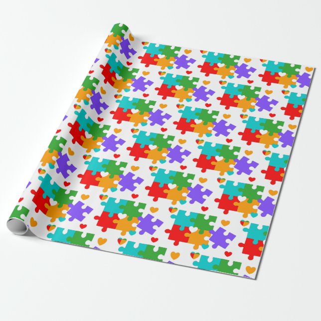 Puzzle Wrapping Paper (Unrolled)
