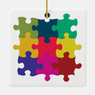 Puzzled Ceramic Ornament
