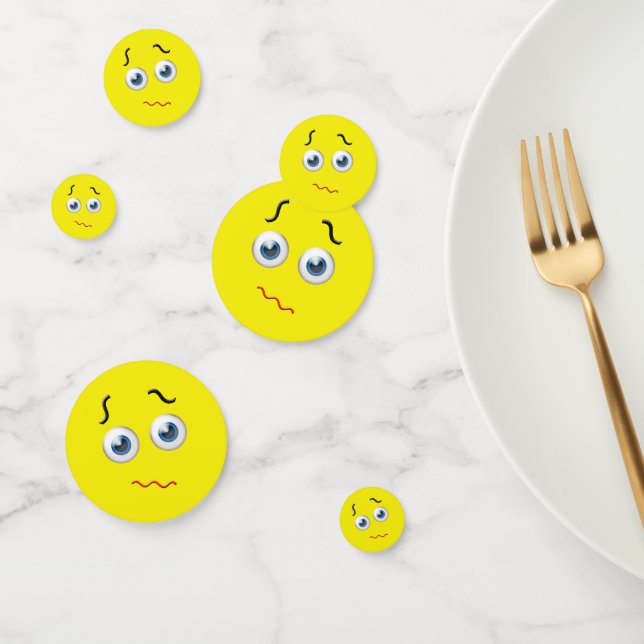 Puzzled Emoji Confetti (Group)