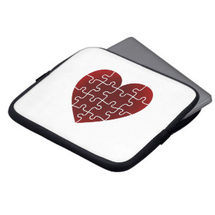 Puzzled Hearts Laptop Sleeve