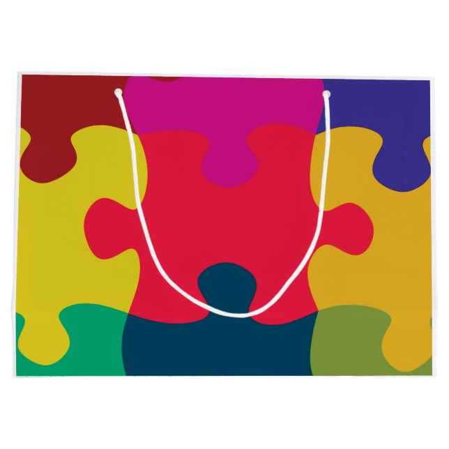 Puzzled Large Gift Bag (Back)