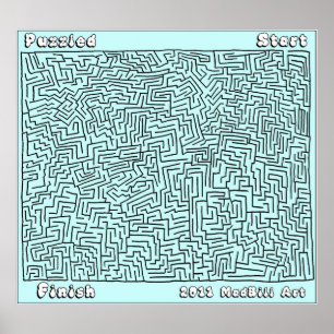 Puzzled Poster