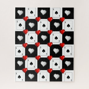 Puzzles Ace Spades, Playing Cards, Hearts