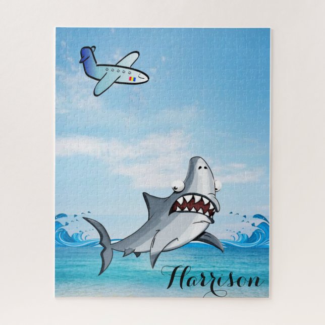 Puzzles Aeroplane Ocean Shark (Vertical)
