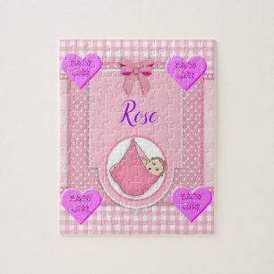 Puzzles Baby Girl Pink Stripe