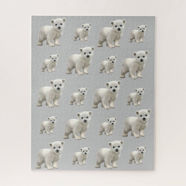 Puzzles Baby Polar Bear Silver (Vertical)