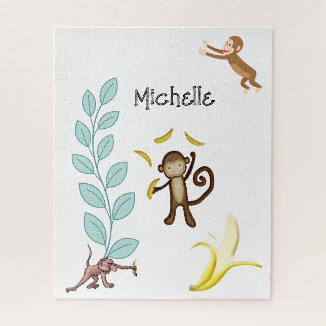 Puzzles Bananas Monkeys Leaves  (Vertical)
