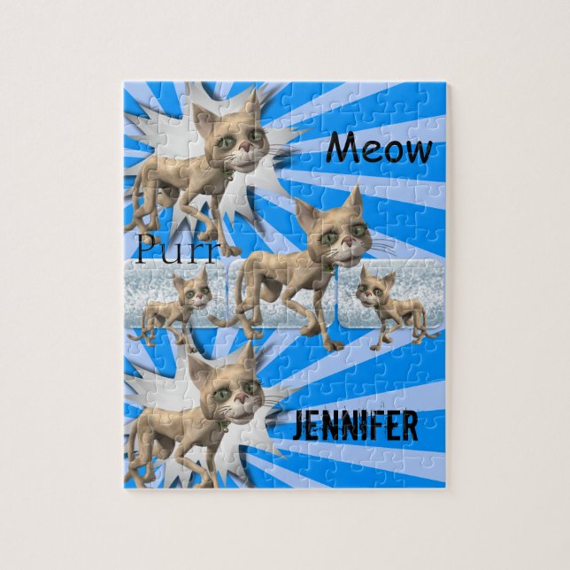 Puzzles Blue Cats Kittens (Vertical)