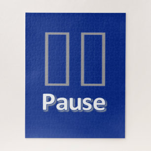 Puzzles Blue Pause