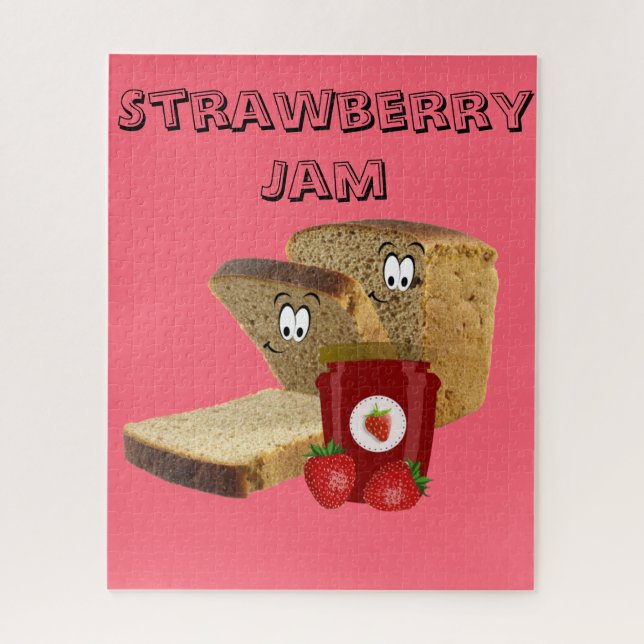 Puzzles Bread Strawberry Jam (Vertical)