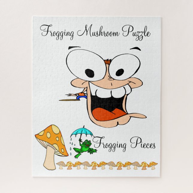 Puzzles Cactus White Frogging Mushroom Pieces  (Vertical)