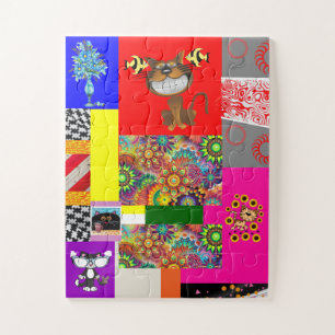 Puzzles Cats Kittens Colourful Abstract