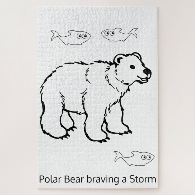 Puzzles Challenging White Polar Bear  (Vertical)