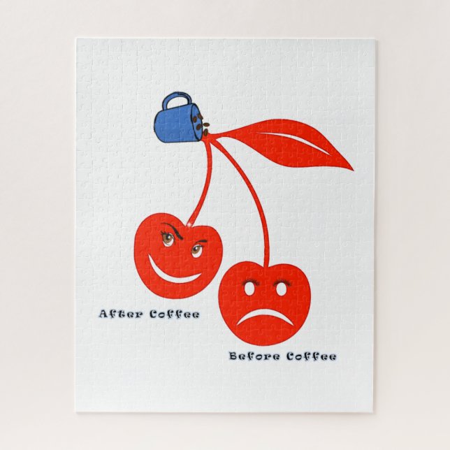 Puzzles Cherries Before & After Coffee (Vertical)