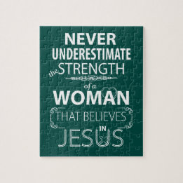Puzzles Christian Women Believes in Jesus Strength