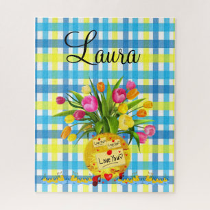 Puzzles Colorful Floral Duck Plaid