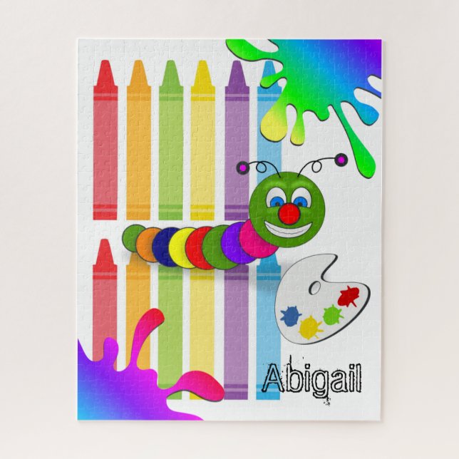Puzzles Colors Worm Crayons (Vertical)