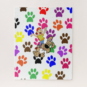 Puzzles Coloured Paw Prints
