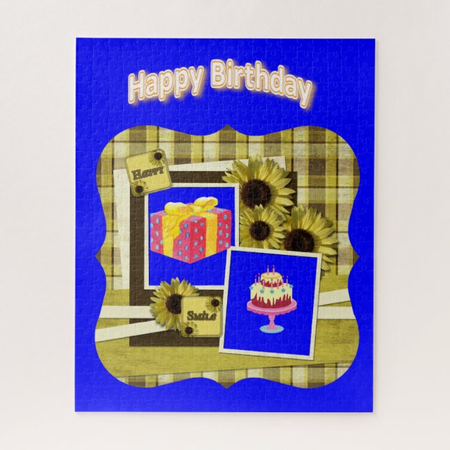 Puzzles Colourful Happy Birthday Friends Family (Vertical)