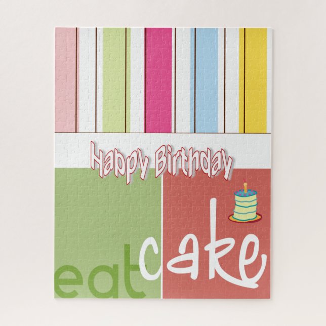 Puzzles Colourful Happy Birthday Friends Family (Vertical)