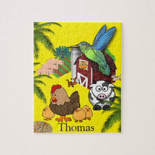 Puzzles Cow Chicken Bird Kitten Dog