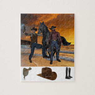 Puzzles Cowboys Horse Saddle
