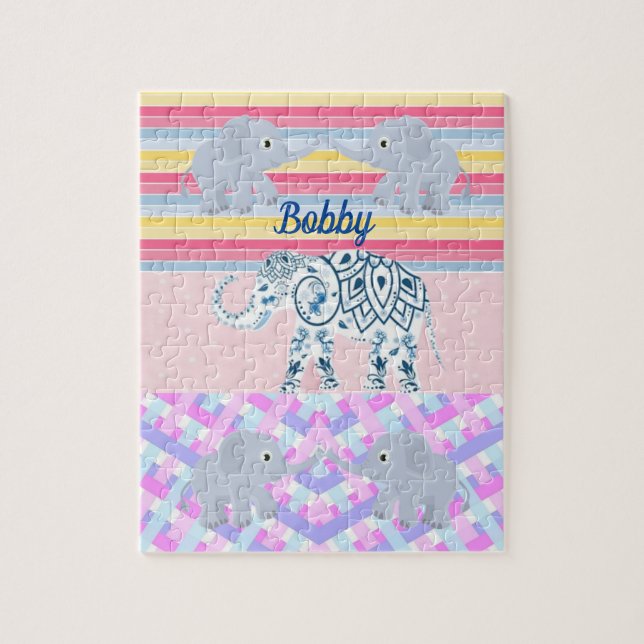 Puzzles Elephant Stripes (Vertical)