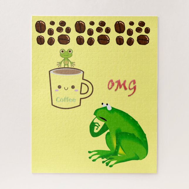 Puzzles Frog Coffee Beans (Vertical)