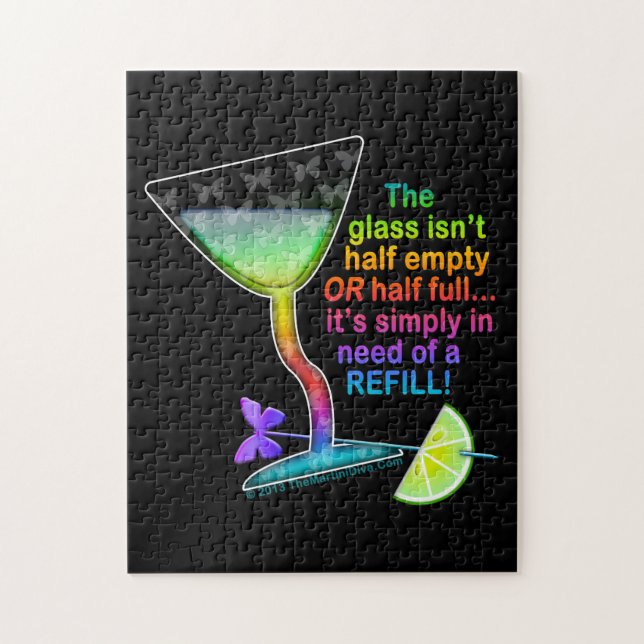 PUZZLES - GLASS HALF FULL (Vertical)