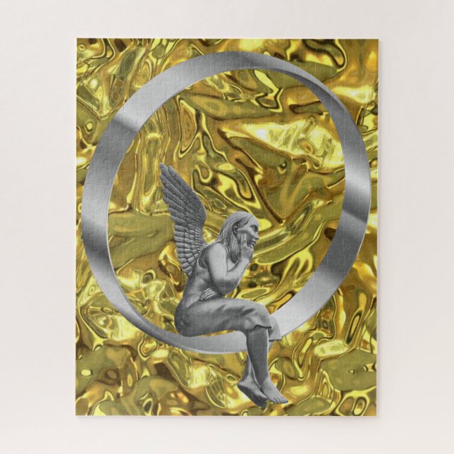 Puzzles Gold Silver Angel Circular (Vertical)