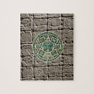 Puzzles Green Aztec Stone Grey