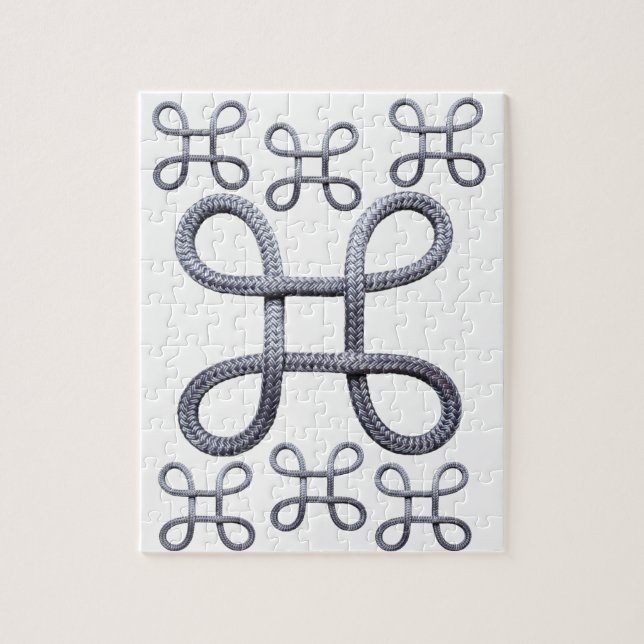 Puzzles Grey Rope White (Vertical)