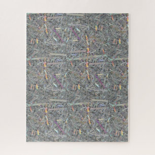 Puzzles Grey & Silver Pattern