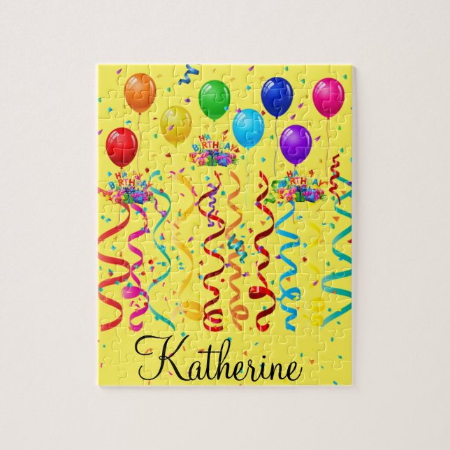 Puzzles Happy Birthday Balloons (Vertical)