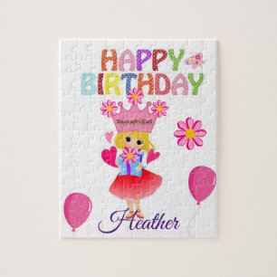 Puzzles Happy Birthday Beautiful Floral