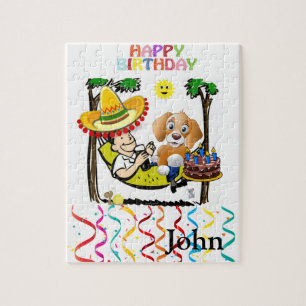 Puzzles Happy Birthday Dog Cupcake
