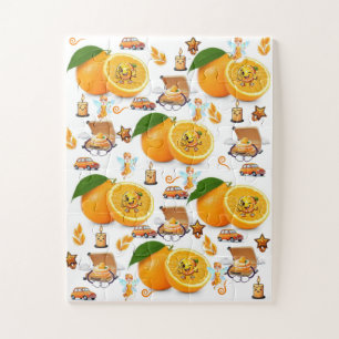 Puzzles, Happy Birthday Oranges Cake Fairy Cars Jigsaw Puzzle