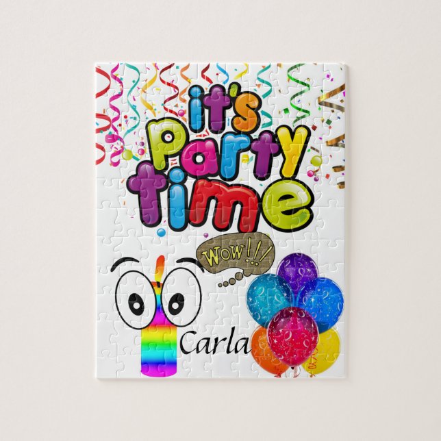 Puzzles Happy Birthday Party time Balloons (Vertical)
