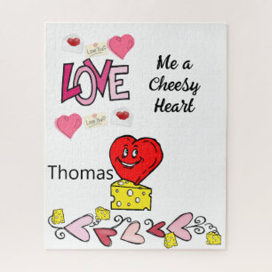 Puzzles Hearts Cheese Cheesy