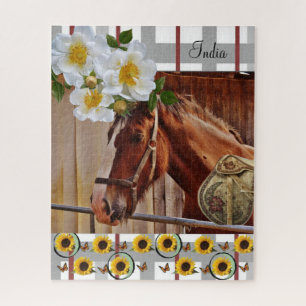 Puzzles Horse Floral