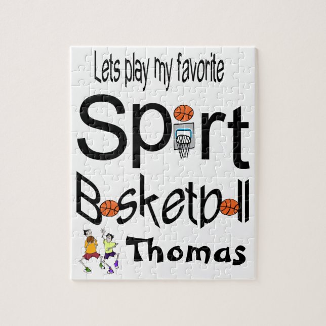 Puzzles Let's Play our Favourite Sport Basketball (Vertical)