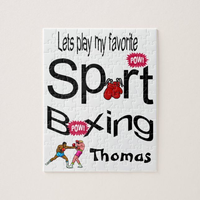 Puzzles Let's Play our Favourite Sport Boxing (Vertical)
