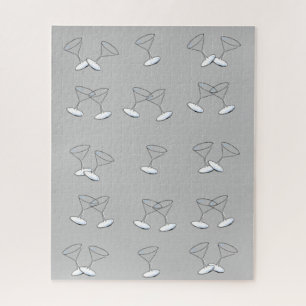 Puzzles Martini Glasses Gray