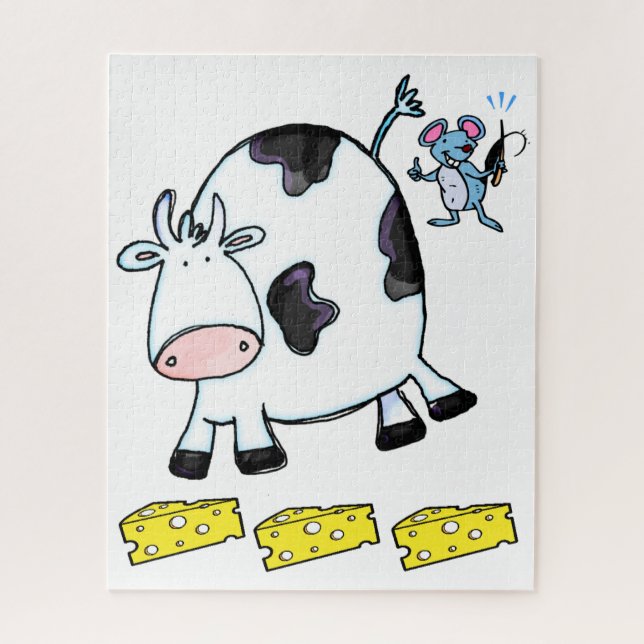 Puzzles Mouse Cow Cheese  (Vertical)