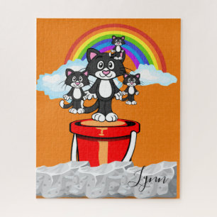Puzzles Orange Cats Rainbow