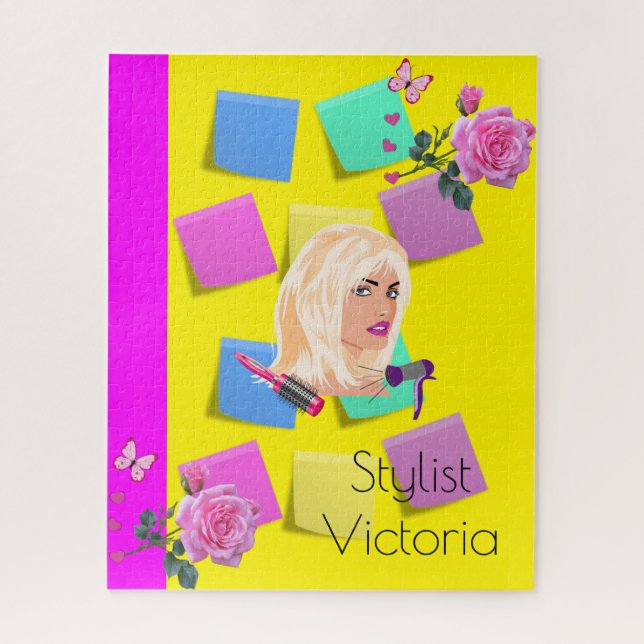 Puzzles Pastel Colours Stylist Beauty Salon (Vertical)