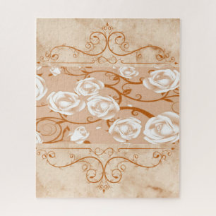 Puzzles Pink Floral Monogram