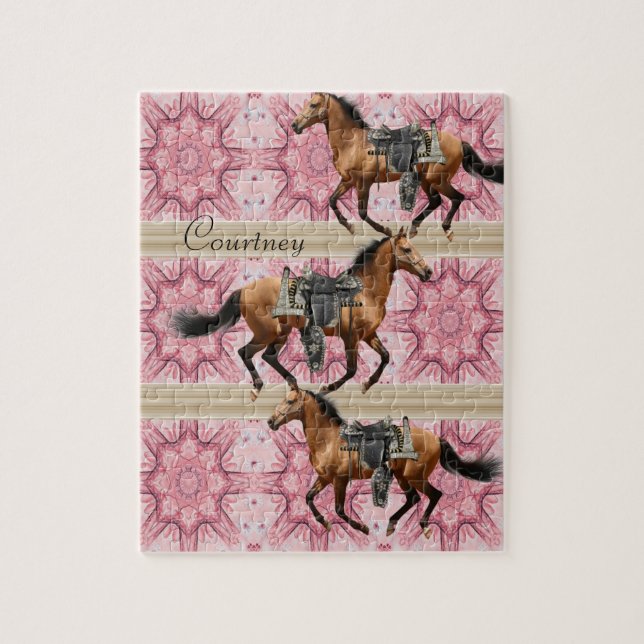 Puzzles Pink Horses (Vertical)