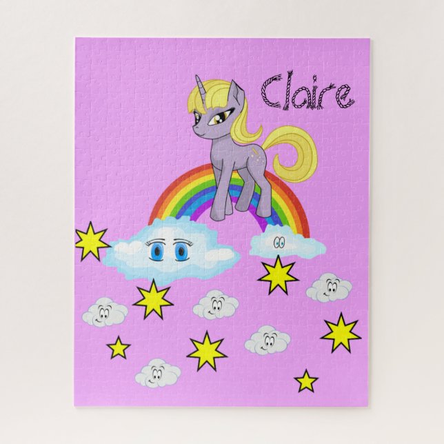 Puzzles Pony Rainbow Happy Clouds (Vertical)