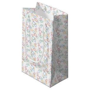 Puzzles - Primary Outline White Background Small Gift Bag